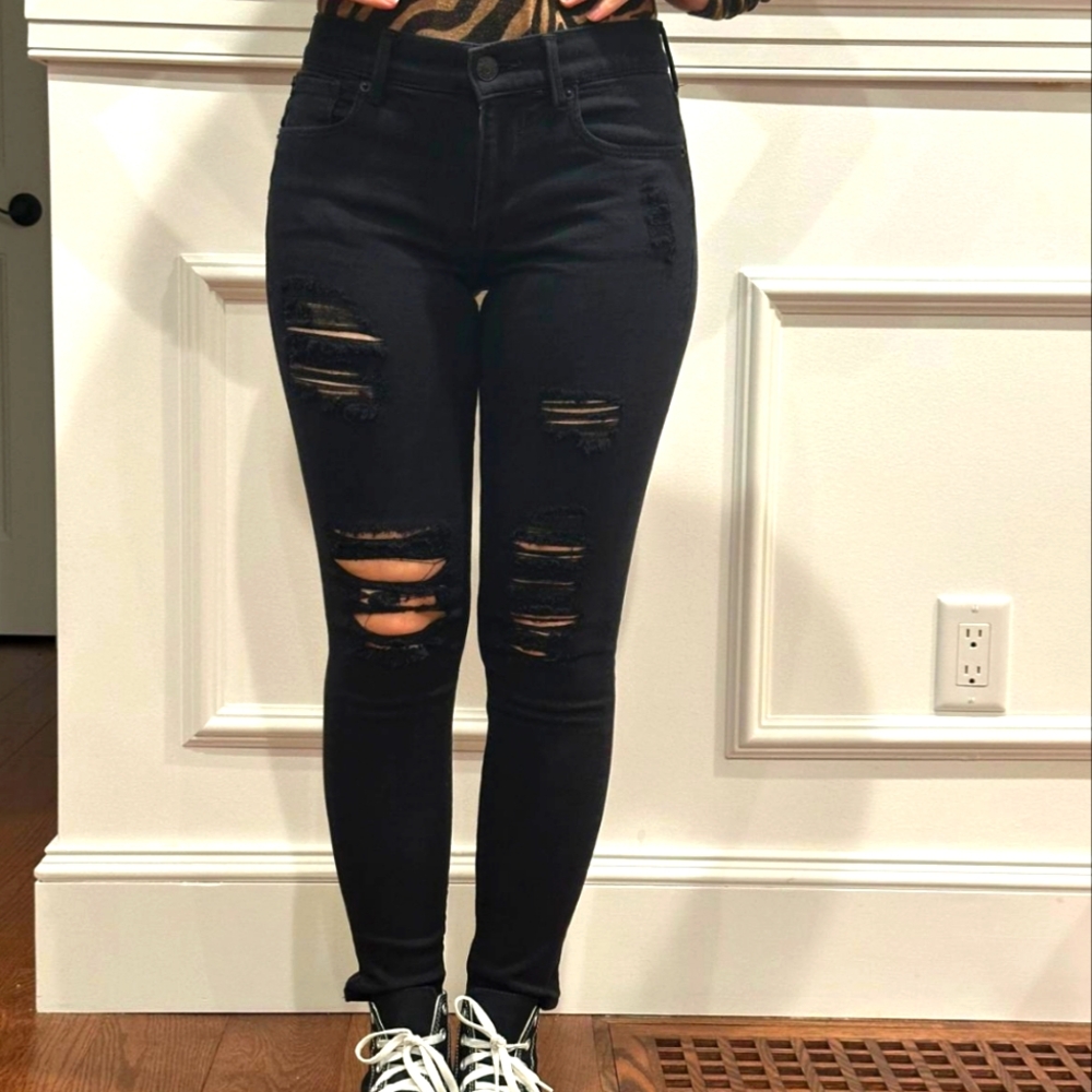 Express Jeans destroyed legging 0P